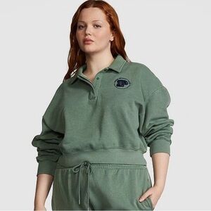 PINK Victoria's Secret Olive Cropped Sweater